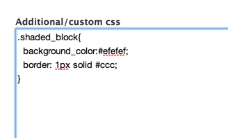 Additional css field